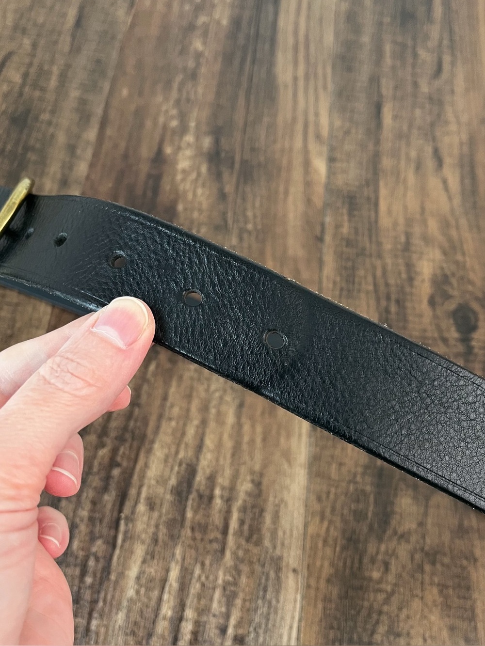 Madewell Pebbled Italian Leather Belt USA Made Classic Preppy Size Medium Black - Picture 4 of 14